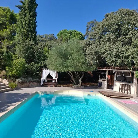 וילה Couples Amoureux Propriete 4000m2 Cabane-maison Ecolo Piscine Privee Clim Terrasse Dans Les Arbres *